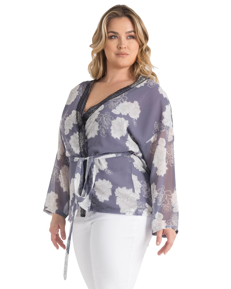 Plus size kimono vest online